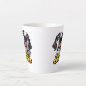 汗とカリカリ カフェラテマグ (正面)