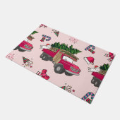 汗と明るいメリークリスマスファミリーホリデー ドアマット (アングル)