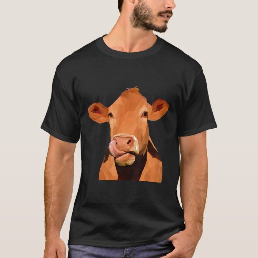 汗と若者の牛 Tシャツ (正面)