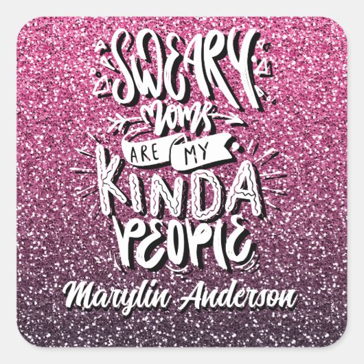 汗の母は私の種類の人々タイポグラフィ スクエアシール (正面)