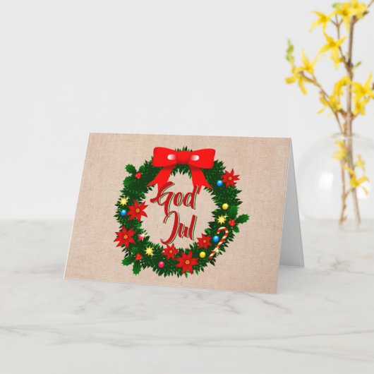 汗の神jul無償のクリスマス カード (黄色い花)