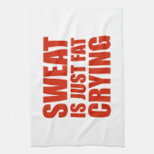 汗はただの脂肪泣き叫び キッチンタオル (縦)