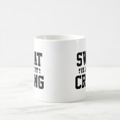 汗はただの脂肪泣き叫び コーヒーマグカップ (中央)