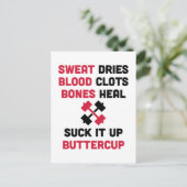 汗は体育館の引用文を乾燥します ポストカード (スタンド正面)