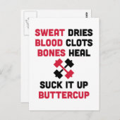 汗は体育館の引用文を乾燥します ポストカード (正面/裏面)