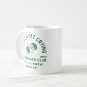 汗は泣く脂肪 筋トレマニア向け コーヒーマグカップ (正面左)