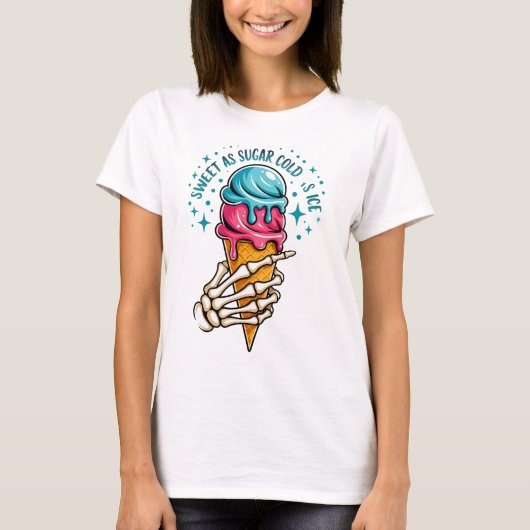 汗は砂糖のように冷たい氷のように Tシャツ (正面)