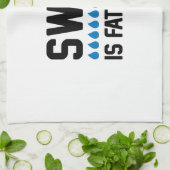 汗は脂肪の泣き叫び キッチンタオル (折り畳み)