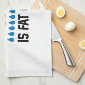 汗は脂肪の泣き叫び キッチンタオル (四つ折り)