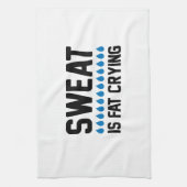 汗は脂肪の泣き叫び キッチンタオル (縦)