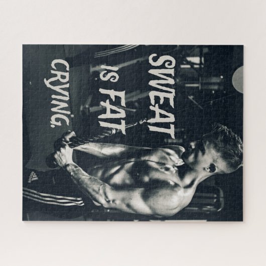 汗は脂肪泣き叫びやる気を起こさせる感動的 ジグソーパズル (横)