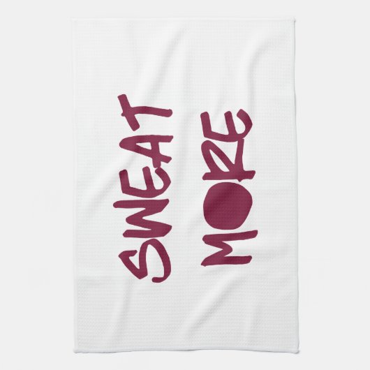 汗よりやる気を起こさせるなトレーニングの体育館 キッチンタオル (縦)