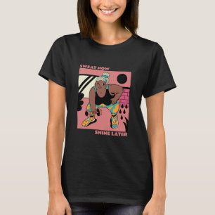 汗をかいて、後で輝く Tシャツ