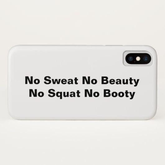 汗をかかずに美しさは得られず、スクワットせずに美尻は手に入らず iPhoneケース Case-Mate iPhoneケース (裏面(横))