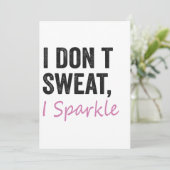 汗をかかない 私は輝く フィットネス スポーツ好き ユニーク 招待状 (スタンド正面)