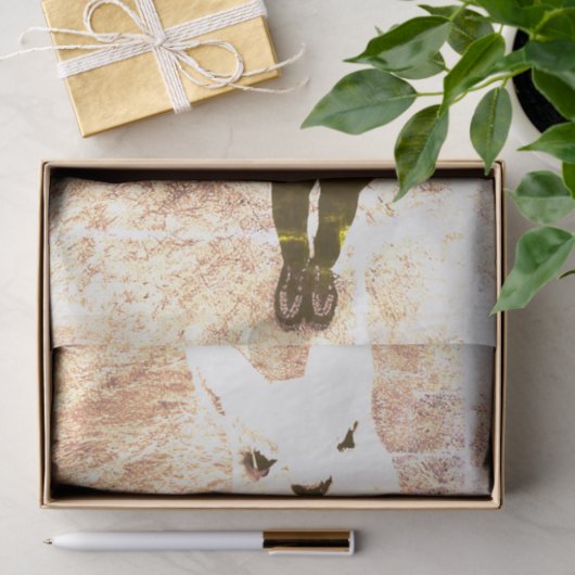 汗をかくウサギの衣装セピア動揺して 薄葉紙 (ギフト)