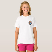 汗をかくジムのラクーン　ウェイトリフティングの子供たち Tシャツ (正面フル)