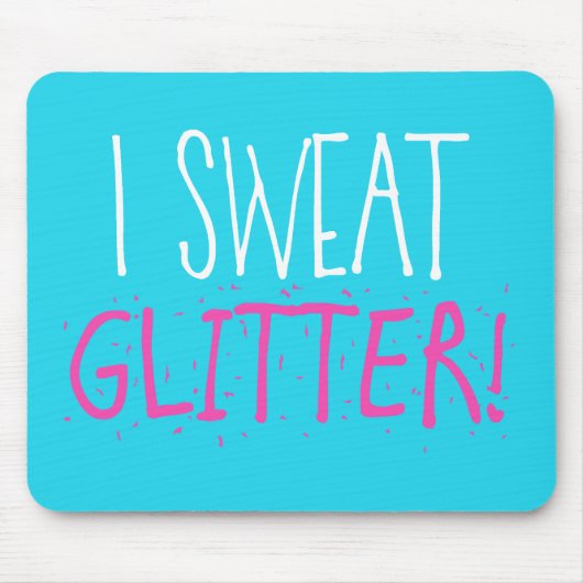 汗をかく「グリッター!」 マウスパッド (正面)