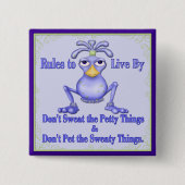 汗をかく 缶バッジ (正面)