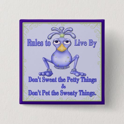 汗をかく 缶バッジ (正面)