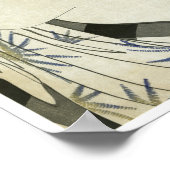 汗を拭く女性の歌麿素晴らし芸術日本の ポスター (角)