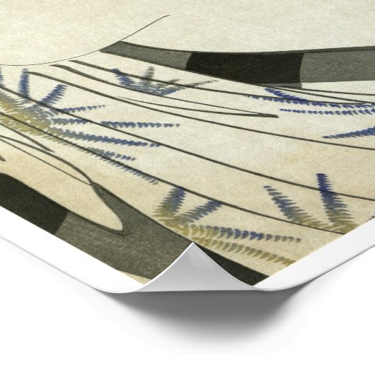 汗を拭く女性の歌麿素晴らし芸術日本の ポスター (角)