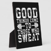 汗を来流す人に良い事 – インスピレーション フォトプラーク (側面)