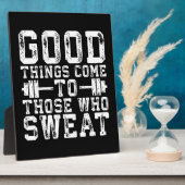 汗を来流す人に良い事 – インスピレーション フォトプラーク (側面)