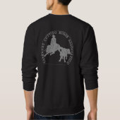 汗カバルネワインCHA NoirクラシックなGris スウェットシャツ (裏面)