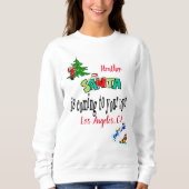 汗シャツのヴィンテージ来サンタが君の町へ スウェットシャツ (正面)