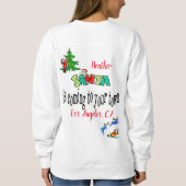 汗シャツのヴィンテージ来サンタが君の町へ スウェットシャツ (裏面)