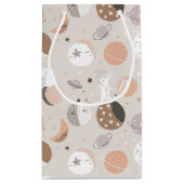 汗ドリームバンニーズイン宇宙パターン スモールペーパーバッグ (裏面)