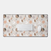 汗ドリームバンニーズイン宇宙パターン デスクマット (キーボード&マウス)
