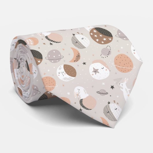 汗ドリームバンニーズイン宇宙パターン ネクタイ (ロール)