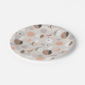 汗ドリームバンニーズイン宇宙パターン ペーパープレート (アングル)