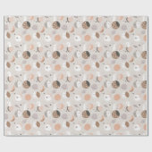 汗ドリームバンニーズイン宇宙パターン ラッピングペーパー (フラット)