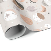 汗ドリームバンニーズイン宇宙パターン ラッピングペーパー (ロールコーナー)