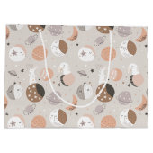 汗ドリームバンニーズイン宇宙パターン ラージペーパーバッグ (裏面)