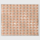 汗ハート赤面ピンクローズ金ゴールドアイボリーパール ラッピングペーパー (フラット)