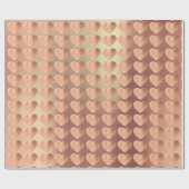 汗ハート赤面ピンクローズ金ゴールドパール金属 ラッピングペーパー (フラット)