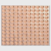 汗ハート赤面ピンクローズ金ゴールド銅金属 ラッピングペーパー (フラット)