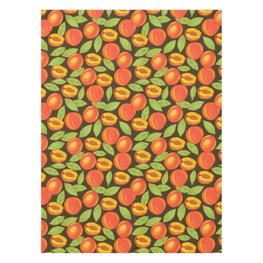 汗桃の柄 テーブルクロス (正面)