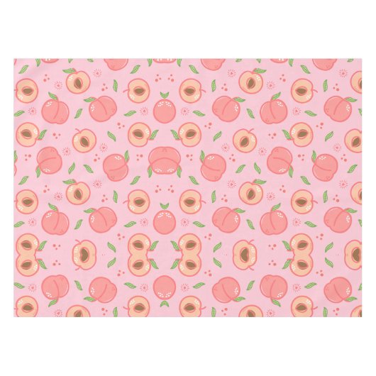 汗桃の柄 テーブルクロス (正面(横))