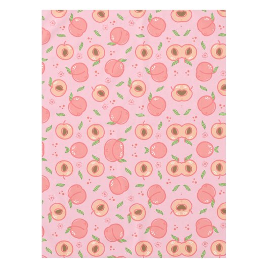 汗桃の柄 テーブルクロス (正面)