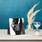 汗、時間、献身女性のトレーニング やる気を起こさせる フォトプラーク (インサイチュ)