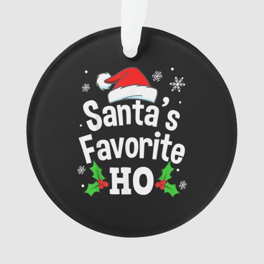 汚いいけな大人パジャマのクリスマス オーナメント (正面)