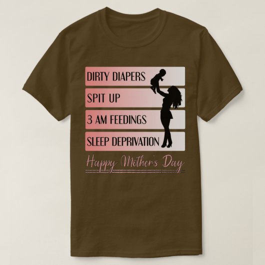 汚いおむつ Tシャツ (デザイン正面)