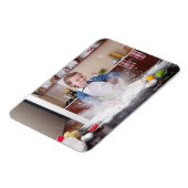 汚いおもしろいキッチンの女の子 マグネット (左側)