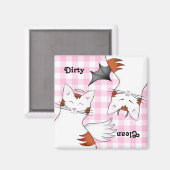 汚いお洒落猫 マグネット (正面/裏面)