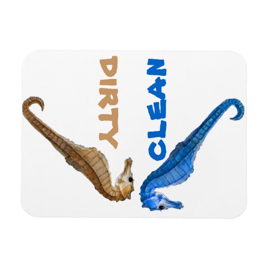 汚いか清潔な乗馬 マグネット (横)